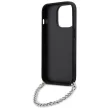 Karl Lagerfeld KLHCP14XSACKLKLHPK Saffiano Monogram Chain iPhone 14 Pro Max 6.7", hátlap, tok, fekete