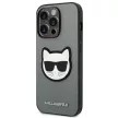 Karl Lagerfeld Saffiano Choupette Head Patch iPhone 14 Pro Max 6,7" KLHCP14XSAPCHG tok, ezüst