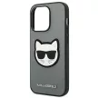 Karl Lagerfeld Saffiano Choupette Head Patch iPhone 14 Pro Max 6,7" KLHCP14XSAPCHG tok, ezüst