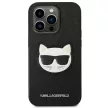 Karl Lagerfeld Saffiano Choupette Head Patch iPhone 14 Pro Max 6,7" KLHCP14XSAPCHK tok, fekete