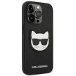 Karl Lagerfeld Saffiano Choupette Head Patch iPhone 14 Pro Max 6,7" KLHCP14XSAPCHK tok, fekete