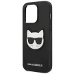 Karl Lagerfeld Saffiano Choupette Head Patch iPhone 14 Pro Max 6,7" KLHCP14XSAPCHK tok, fekete