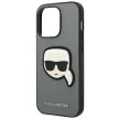 Karl Lagerfeld KLHCP14XSAPKHG Saffiano Karl Head Patch iPhone 14 Pro Max tok, ezüst