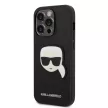 Karl Lagerfeld iPhone 14 Pro Max Saffiano Karl's Head Patch (KLHCP14XSAPKHK) hátlap, tok, fekete