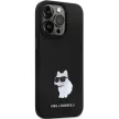 Karl Lagerfeld KLHCP14XSMHCNPK Silicone C Metal Pin iPhone 14 Pro Max 6.7" tok, fekete