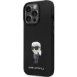 Karl Lagerfeld KLHCP14XSMHKNPK Silicone Ikonik Metal Pin iPhone 14 Pro Max 6.7" tok, fekete