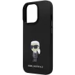 Karl Lagerfeld KLHCP14XSMHKNPK Silicone Ikonik Metal Pin iPhone 14 Pro Max 6.7" tok, fekete