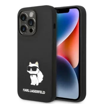   Karl Lagerfeld Silicone Choupette iPhone 14 Pro Max 6,7" KLHCP14XSNCHBCK, hátlap, tok, fekete