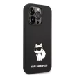 Karl Lagerfeld Silicone Choupette iPhone 14 Pro Max 6,7" KLHCP14XSNCHBCK, hátlap, tok, fekete