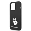 Karl Lagerfeld Silicone Choupette iPhone 14 Pro Max 6,7" KLHCP14XSNCHBCK, hátlap, tok, fekete