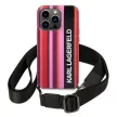 Karl Lagerfeld KLHCP14XSTSTP Color Stripes Strap iPhone 14 Pro Max 6.7 " hátlap, tok, rózsaszín