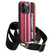 Karl Lagerfeld KLHCP14XSTSTP Color Stripes Strap iPhone 14 Pro Max 6.7 " hátlap, tok, rózsaszín