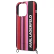 Karl Lagerfeld KLHCP14XSTSTP Color Stripes Strap iPhone 14 Pro Max 6.7 " hátlap, tok, rózsaszín