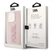 Karl Lagerfeld iPhone 15 Pro 3D Rubber Glitter Logo (KLHCP15L3DMBKCP) hátlap, tok, rózsaszín