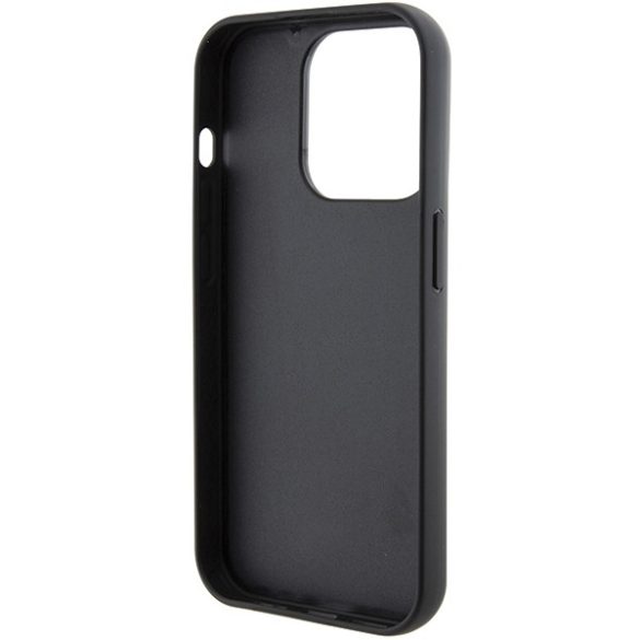 Karl Lagerfeld iPhone 15 Pro Gripstand Saffiano Choupette Pins (KLHCP15LGSACHPK) hátlap, tok, fekete