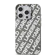 Karl Lagerfeld iPhone 15 Pro IML Electroplated Repeated Logo KLHCP15LHKFOEMS hátlap, tok, ezüst