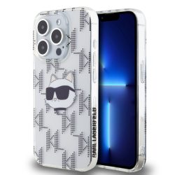   Karl Lagerfeld iPhone 15 Pro IML Electroplated Choupette Head KLHCP15LHKLPCHT hátlap, tok, átlátszó