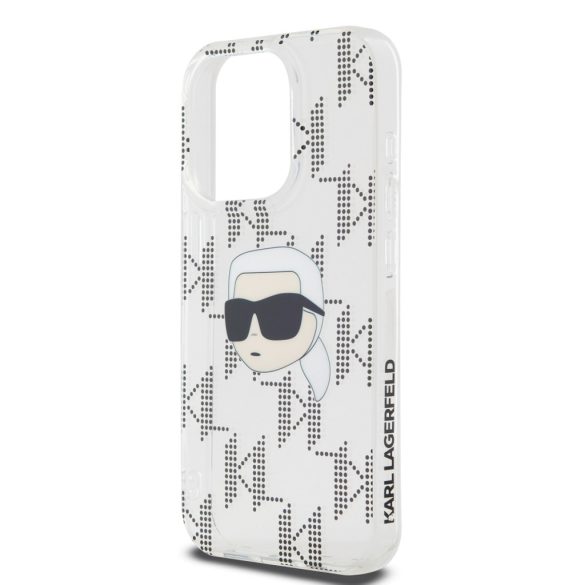 Karl Lagerfeld iPhone 15 Pro IML Electroplated Karl Head KLHCP15LHKLPKHT hátlap, tok, átlátszó