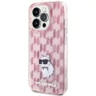 Karl Lagerfeld iPhone 15 Pro Monogram Choupette (KLHCP15LHNCMKLP) hátlap, tok, rózsaszín