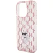 Karl Lagerfeld iPhone 15 Pro Monogram Choupette (KLHCP15LHNCMKLP) hátlap, tok, rózsaszín