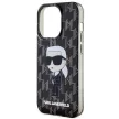 Karl Lagerfeld KLHCP15LHNKMKLK Ikonik Monogram iPhone 15 PRO tok, fekete