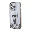Karl Lagerfeld Liquid Glitter Ikonik iPhone 15 Pro 6,1" KLHCP15LLKKNSK hátlap, tok, átlátszó