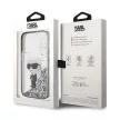 Karl Lagerfeld Liquid Glitter Ikonik iPhone 15 Pro 6,1" KLHCP15LLKKNSK hátlap, tok, átlátszó