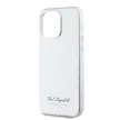 Karl Lagerfeld iPhone 15 Pro Grained PU Hotel RSG KLHCP15LPGWCMKHG hátlap, tok, ezüst
