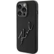 Karl Lagerfeld KLHCP15LSKSBMCK Silicone Karl Script Logo iPhone 15 Pro tok, fekete