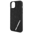 Karl Lagerfeld KLHCP15M3DMKRLK 3D Rubber Glitter Logo iPhone 14 Plus/15 Plus 6.7", hátlap, tok, fekete
