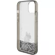 Karl Lagerfeld KLHCP15MLKCNSK Liquid Glitter Choupette iPhone 14 Plus/15 Plus 6.7" hátlap, tok, átlátszó
