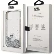 Karl Lagerfeld KLHCP15MLKCNSK Liquid Glitter Choupette iPhone 14 Plus/15 Plus 6.7" hátlap, tok, átlátszó