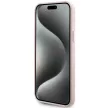 Karl Lagerfeld KLHCP15MSMHCNPP Silicone Choupette Metal Pin iPhone 14 Plus/15 Plus 6.7" tok, rózsaszín