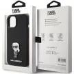 Karl Lagerfeld KLHCP15MSMHKNPK Silicone Ikonik Metal Pin iPhone 14 Plus/15 Plus 6.7" tok, fekete