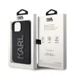Karl Lagerfeld KLHCP15S3DMBKCK 3D Rubber Glitter Logo iPhone 15 6.1", hátlap, tok, fekete