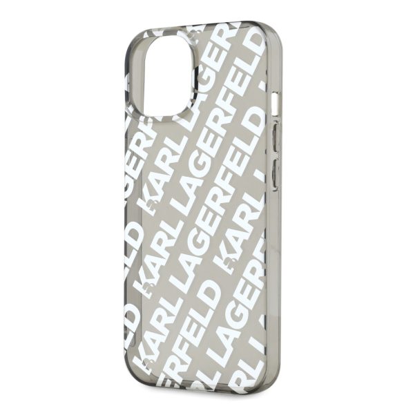 Karl Lagerfeld iPhone 15 IML Electroplated Repeated Logo KLHCP15SHKFOEMS hátlap, tok, ezüst