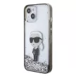 Karl Lagerfeld Liquid Glitter Ikonik iPhone 15 6,1" KLHCP15SLKKNSK hátlap, tok, átlátszó