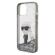 Karl Lagerfeld Liquid Glitter Ikonik iPhone 15 6,1" KLHCP15SLKKNSK hátlap, tok, átlátszó