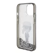 Karl Lagerfeld Liquid Glitter Ikonik iPhone 15 6,1" KLHCP15SLKKNSK hátlap, tok, átlátszó
