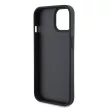Karl Lagerfeld KLHCP15SPKLPKLK Leather Monogram Hot Stamp Metal Logo iPhone 15 6.1", hátlap, tok, fekete