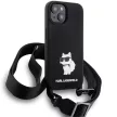 Karl Lagerfeld KLHCP15SSCBSCNK Crossbody Silicone Choupette iPhone 15 6.1" hátlap, tok, fekete