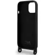Karl Lagerfeld KLHCP15SSCBSCNK Crossbody Silicone Choupette iPhone 15 6.1" hátlap, tok, fekete