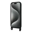 Karl Lagerfeld Liquid Silicone Crossbody Ikonik Case iPhone 15 (KLHCP15SSCBSKNK) hátlap, tok, fekete