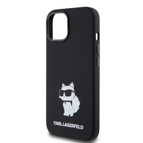 Karl Lagerfeld Liquid Silicone Choupette NFT Case iPhone 15 (KLHCP15SSNCHBCK) hátlap, tok, fekete