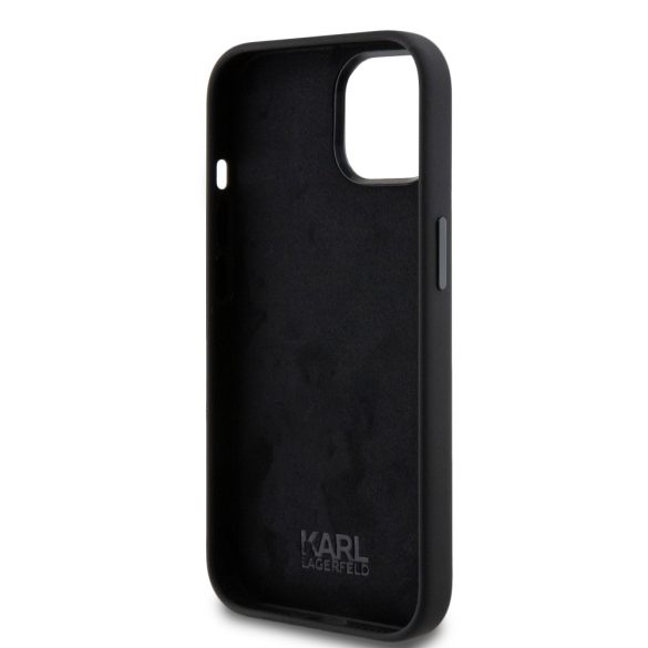 Karl Lagerfeld Liquid Silicone Choupette NFT Case iPhone 15 (KLHCP15SSNCHBCK) hátlap, tok, fekete