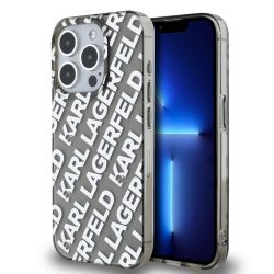   Karl Lagerfeld iPhone 15 Pro Max IML Electroplated Repeated Logo KLHCP15XHKFOEMS hátlap, tok, ezüst