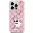 Karl Lagerfeld KLHCP15XHNCMKLP Monogram Choupette iPhone 15 Pro Max 6.7", hátlap, tok, rózsaszín