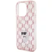 Karl Lagerfeld KLHCP15XHNCMKLP Monogram Choupette iPhone 15 Pro Max 6.7", hátlap, tok, rózsaszín