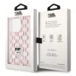 Karl Lagerfeld KLHCP15XHNCMKLP Monogram Choupette iPhone 15 Pro Max 6.7", hátlap, tok, rózsaszín
