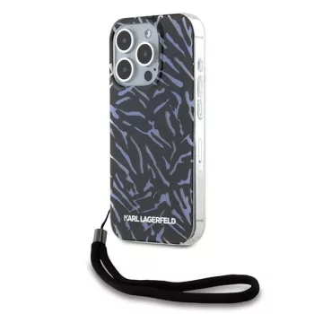   Karl Lagerfeld KLHCP15XHZBPKCCU IML Zebra Pattern & Cord iPhone 15 Pro Max 6.7" tok, lila